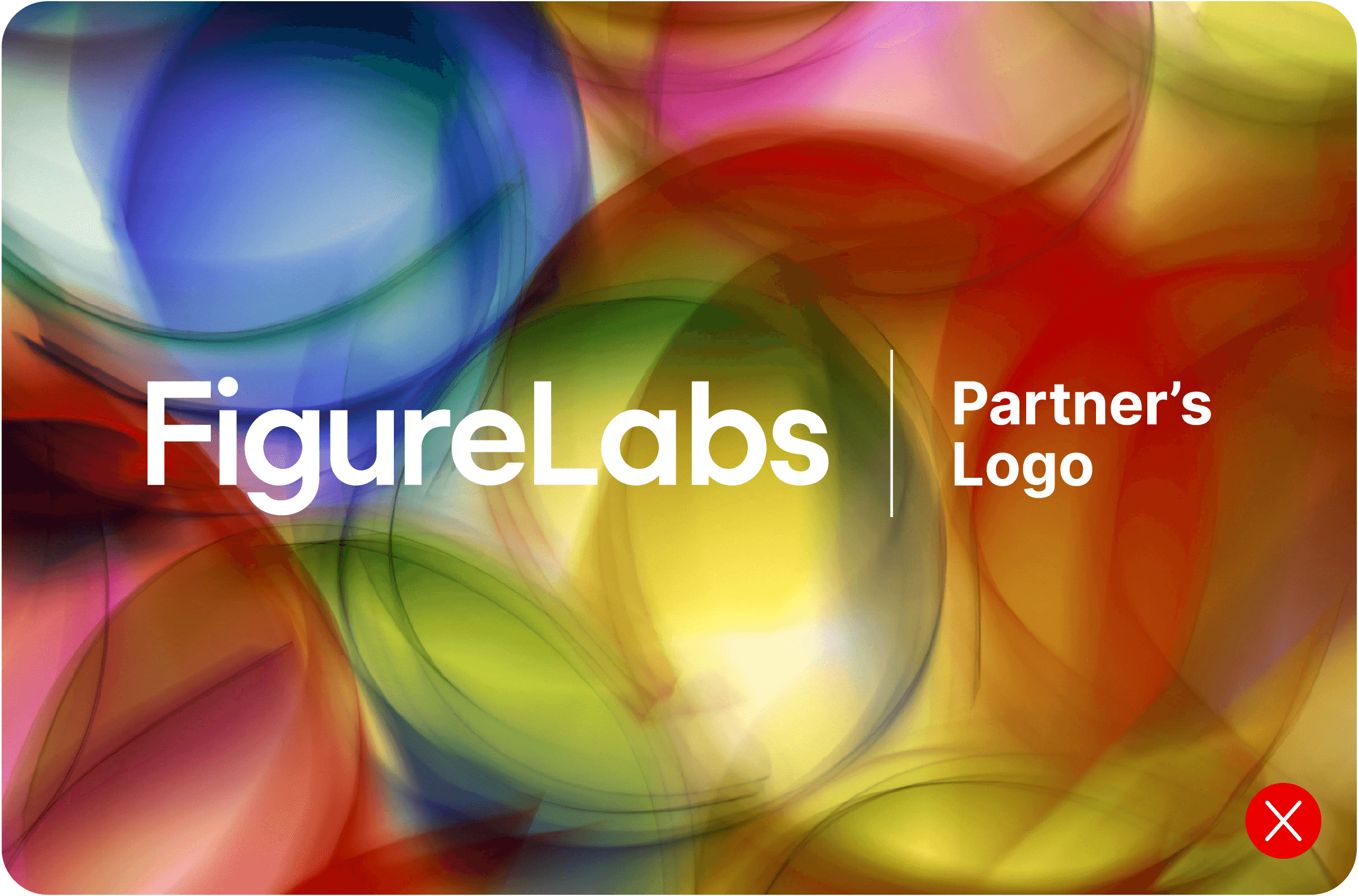 Partner lockup guideline: DON'T place the partnership lockup over a busy image.