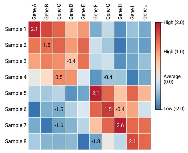 Gene expression heatmap